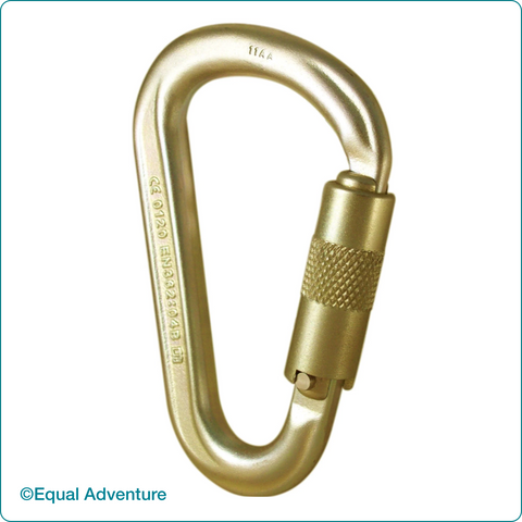 Image of 40KN HMS Steel Screw Lock Karabiner